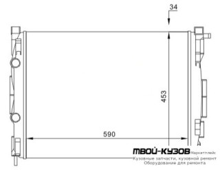РАДИАТОР ОХЛАЖДЕНИЯ (см.каталог) для Renault MEGANE (2003-2007)