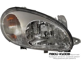 ФАРА ПРАВАЯ СТОРОНА ПОД КОРРЕКТОР СЕРЫЙ. (КИТАЙ) для Daewoo LANOS (1998-) CHEVROLET LANOS (2002-)