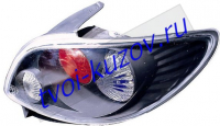 206 ФОНАРЬ задний внешний левый вместе с правым (КОМПЛЕКТ) ТЮНИНГОВАН. прозрачн. (LEXUS ТИП) ВНУТРИ черного цвета