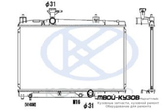 РАДИАТОР ОХЛАЖДЕНИЯ MT 1.4 (дизель) (KOYO) для Toyota YARIS (1999 - 11.2002) (12.2002 - 07.2005)