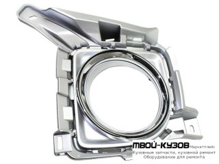 РЕШЕТКА БАМПЕРА ПЕРЕДНИЙ ПРАВАЯ СТОРОНА С ОТВЕРСТИЯМИ ПОД ПРОТИВОТУМАННЫЕ ФАРЫ ХРОМ (КИТАЙ) для Toyota LANDCRUISER 200 (2012-)