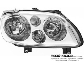 ФАРА ПРАВАЯ СТОРОНА ПОД КОРРЕКТОР (DEPO) для Volkswagen CADDY (2004-2009), Volkswagen TOURAN (2003-2005) (2006-2010)