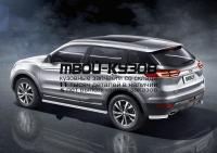 R.1904.005 - ЗАЩИТА ЗАДНЕГО БАМПЕРА d57 уголки (RIVAL) Geely Atlas (2018-)