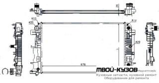 РАДИАТОР ОХЛАЖДЕНИЯ (см.каталог) AT для Volkswagen CRAFTER (2006-), Mercedes SPRINTER (2006-)