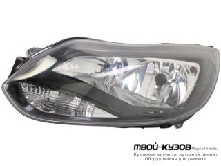 ФАРА ЛЕВАЯ СТОРОНА С КОРРЕКТОР ВНУТРИ (DEPO) ЧЁРНЫЙ для Ford FOCUS (2011-2014)