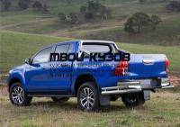 R.5716.009 - ЗАЩИТА ЗАДНЕГО БАМПЕРА d76+d42 уголки (RIVAL) Toyota Hilux (2015-)
