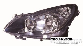 ФАРА ЛЕВАЯ СТОРОНА ПОД КОРРЕКТОР ВНУТРИ (DEPO) ЧЁРНЫЙ для Opel CORSA (2006-)