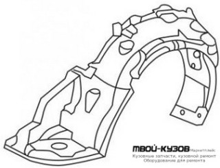 ПОДКРЫЛОК ПЕРЕДНИЙ КРЫЛА ЛЕВАЯ СТОРОНА (ТАЙВАНЬ) для Honda CIVIC (1999-2000)