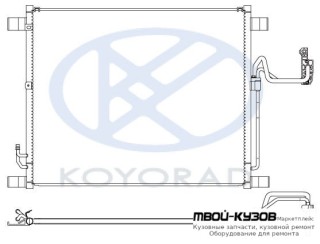 FX35 {EX35 09-} КОНДЕНСАТОР КОНДИЦИОНЕРА (KOYO) для Infiniti EX 35 / 37 (2008-), Infiniti FX 35 / 37/50 (2008-)
