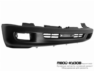 БАМПЕР ПЕРЕДНИЙ С ОТВЕРСТИЯМИ ПОД ПРОТИВОТУМАННЫЕ ФАРЫ СЕРЫЙ для Toyota LANDCRUISER 100 (1998-)