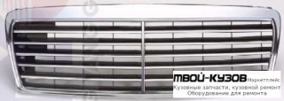 РЕШЕТКА РАДИАТОРА (AVANTGARD) ХРОМ-ЧЁРНЫЙ для Mercedes W210 (08.1995 - 08.1999) (09.1999 - 06.2002)