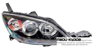ФАРА ПРАВАЯ СТОРОНА ПОД КОРРЕКТОР (ХЭТЧБЭК) (DEPO) для Mazda 3 (2004-)