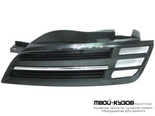 РЕШЕТКА РАДИАТОРА ЛЕВАЯ СТОРОНА ЧЁРНЫЙ-ХРОМ (ТАЙВАНЬ) для Nissan MICRA (2003-)