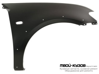 КРЫЛО ПЕРЕДНИЙ ПРАВАЯ СТОРОНА С ОТВ ПОД ПОВТОРИТЕЛЬ ПОД МОЛДИНГ , МЕТАЛЛ (КИТАЙ) для Mitsubishi L200 (2005-)