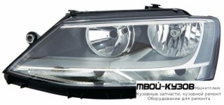 ФАРА ЛЕВАЯ СТОРОНА С КОРРЕКТОР ВНУТРИ (DEPO) ЧЁРНЫЙ для Volkswagen JETTA (2011-)