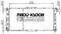 MZ62693-911 - РАДИАТОР ОХЛАЖДЕНИЯ (ТАЙВАНЬ) Mazda 626 GE (1993-1997)