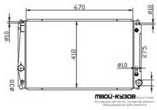 РАДИАТОР ОХЛАЖДЕНИЯ 2.4 , 3.5 AT для Toyota RAV4 (2006-), Toyota RAV4 (2013-)