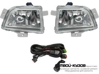 ФАРА ПРОТИВОТУМАННАЯ ЛЕВАЯ + ПРАВАЯ (КОМПЛЕКТ) С ПРОВОДК , КНОПКОЙ для Chevrolet AVEO T200 (2004-)