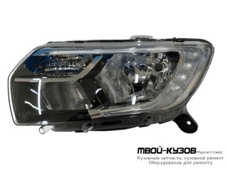 ФАРА ЛЕВАЯ СТОРОНА ПОД КОРРЕКТОР ВНУТРИ ЧЁРНЫЙ (КИТАЙ) для Renault LOGAN / SANDERO (2014-)