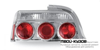 ФОНАРЬ ЗАДНИЙ ВНЕШНИЙ ЛЕВАЯ + ПРАВАЯ (КОМПЛЕКТ) (СЕДАН) ТЮНИНГ КРАСНЫЙ - ХРОМ (JUNYAN) ВНУТРИ ХРОМ для BMW E36 (12.1990 - 01.2000)