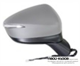 ЗЕРКАЛО ПРАВАЯ СТОРОНА ЭЛЕКТР С ПОДОГРЕВОМ , УКАЗАТЕЛЬ ПОВОРОТА , АВТОСКЛАДЫВ (CONVEX) ГРУНТ (ТАЙВАНЬ) для Mazda CX5 (2012-2017)