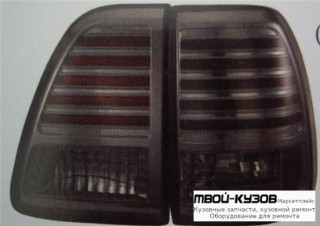 ФОНАРЬ ЗАДНИЙ ВНЕШНИЙ+ВНУТР ЛЕВАЯ + ПРАВАЯ (КОМПЛЕКТ) ТЮНИНГ ПРОЗРАЧНЫЙ С ДИОД (SONAR) ТОНИР ВНУТРИ ХРОМ для Toyota LANDCRUISER 100 (1998-)