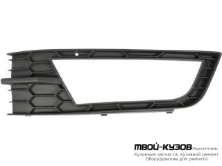 РЕШЕТКА БАМПЕРА ПЕРЕДНИЙ ЛЕВАЯ СТОРОНА С ОТВЕРСТИЯМИ ПОД ПРОТИВОТУМАННЫЕ ФАРЫ (КИТАЙ) для Skoda OCTAVIA (2013-2017)