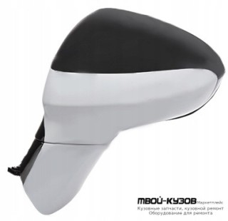 ЗЕРКАЛО ЛЕВАЯ СТОРОНА ЭЛЕКТР С ПОДОГРЕВОМ 5 КОНТ , КРЫШК ГРУНТ (ASPHERICAL) (ТАЙВАНЬ) для Opel ZAFIRA (2012-)