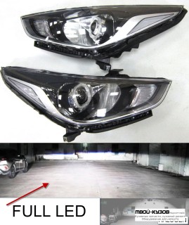 ФАРА ЛЕВАЯ + ПРАВАЯ (КОМПЛЕКТ) ТЮНИНГ ЛИНЗОВАННАЯ С СВЕТОДИОДН. МОДУЛЕМ БЛИЖН СВЕТА И ДАЛЬН СВЕТА С СВЕТЯЩИЙСЯ ОБОДК ДИОД УКАЗАТЕЛЬ ПОВОРОТА для Hyundai SOLARIS (2017-)