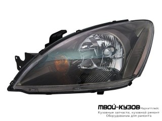 ФАРА ЛЕВАЯ СТОРОНА БЕЗ КОРРЕКТОР ВНУТРИ (DEPO) ЧЁРНЫЙ для Mitsubishi LANCER (2004 - 02.2007)