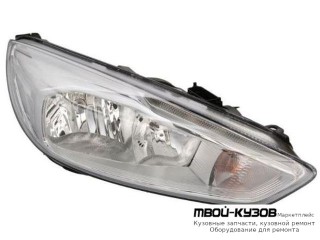 ФАРА ПРАВАЯ СТОРОНА С КОРРЕКТОР , ДИОД , ВНУТРИ ХРОМ (DEPO) для Ford FOCUS (2014-)
