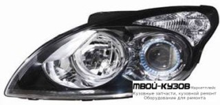 ФАРА ЛЕВАЯ СТОРОНА ПОД КОРРЕКТОР (DEPO) ВНУТРИ ЧЁРНЫЙ для Hyundai I30 (2007-2011)