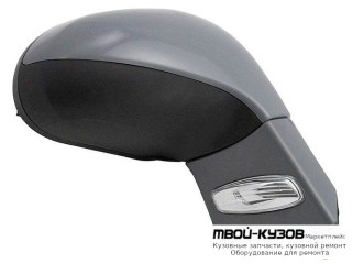 ЗЕРКАЛО ПРАВАЯ СТОРОНА ЭЛЕКТР С ПОДОГРЕВОМ , ТЕМПЕР ДАТЧИК С УКАЗАТЕЛЬ ПОВОРОТА (CONVEX) ГРУНТ (ТАЙВАНЬ) для Peugeot 308 (2007-)