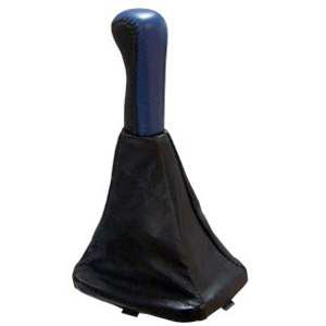 Ручка КПП ВАЗ-2110 кожа+ пыльник с рамкой черный (Азард) КПП00068