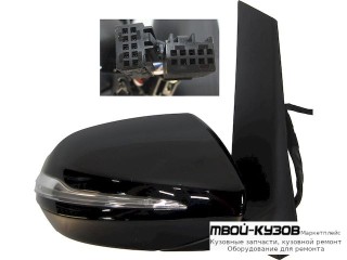 ЗЕРКАЛО ПРАВАЯ СТОРОНА ЭЛЕКТР С ПОДОГРЕВОМ УКАЗАТЕЛЬ ПОВОРОТА , КОНТ ГРУНТ АВТОСКЛАДЫВ ПОДСВЕТ (ASPHERICAL) (КИТАЙ) для Mercedes VITO (2003-)