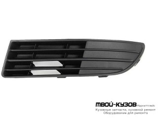 РЕШЕТКА БАМПЕРА ПЕРЕДНИЙ ЛЕВАЯ СТОРОНА БЕЗ ОТВЕРСТИЙ ПОД ПРОТИВОТУМАННЫЕ ФАРЫ (ТАЙВАНЬ) для Volkswagen POLO (08.2001 - 2009)