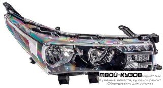 ФАРА ПРАВАЯ СТОРОНА ПОД КОРРЕКТОР , С ДИОД ВНУТРИ ЧЁРНЫЙ (DEPO) для Toyota COROLLA E180 (2013-)
