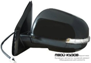 ЗЕРКАЛО ЛЕВАЯ СТОРОНА ЭЛЕКТР С ПОДОГРЕВОМ , УКАЗАТЕЛЬ ПОВОРОТА (CONVEX) (ТАЙВАНЬ) для Peugeot 4007 (2007-) / 4008 2012-, Mitsubishi OUTLANDER XL (2010-)