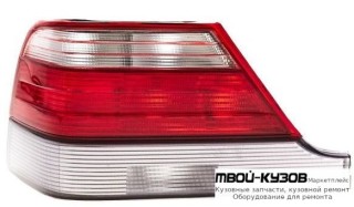 ФОНАРЬ ЗАДНИЙ ВНЕШНИЙ ЛЕВАЯ СТОРОНА (DEPO) БЕЛ-КРАСНЫЙ для Mercedes W140 SEDAN (05.1993 - 10.1998)