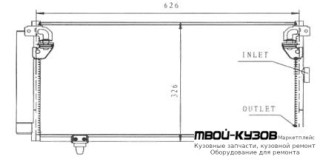 LEGACY {+ OUTBACK} КОНДЕНСАТОР КОНДИЦИОНЕРА (см.каталог) для Subaru LEGACY (2004-)