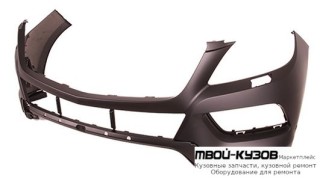 БАМПЕР ПЕРЕДНИЙ С ОТВЕРСТИЯМИ ПОД ОМЫВАТЕЛЬ ФАР , ПОД ДАТЧИКИ ГРУНТ (ТАЙВАНЬ) для Mercedes W166 (ML) (2012-)