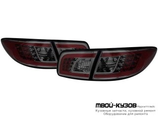 ФОНАРЬ ЗАДНИЙ ВНЕШНИЙ+ВНУТР ЛЕВАЯ + ПРАВАЯ (КОМПЛЕКТ) ТЮНИНГ (СЕДАН) ПРОЗРАЧНЫЙ С ДИОД (SONAR) ВНУТРИ КРАСНЫЙ ХРОМ для Mazda 6 (2002-2007)