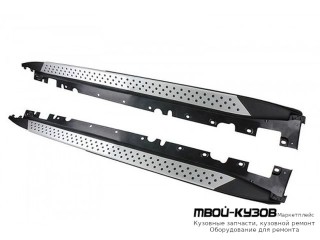 ПОРОГ-ПОДНОЖКА ЛЕВАЯ + ПРАВАЯ (КОМПЛЕКТ) OEM STYLE АЛЮМИН для BMW F25 X3 (2011-)