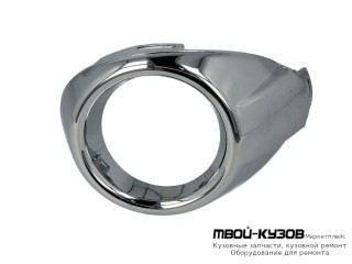 РЕШЕТКА БАМПЕРА ПЕРЕДНИЙ ЛЕВАЯ СТОРОНА С ОТВЕРСТИЯМИ ПОД ПРОТИВОТУМАННЫЕ ФАРЫ ХРОМ (ТАЙВАНЬ) для Ford FOCUS (2011-2014)