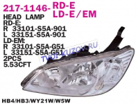 ФАРА правая под корректор SDN  - для HONDA CIVIC