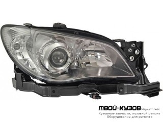 ФАРА ПРАВАЯ СТОРОНА ПОД КОРРЕКТОР ВНУТРИ (DEPO) ЧЁРНЫЙ для Subaru IMPREZA (2001-)
