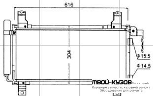 6 КОНДЕНСАТОР КОНДИЦИОНЕРА С ОСУШИТ. для Mazda 6 (2002-2007)