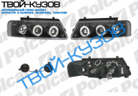 PASSAT 96-00 ФАРЫ ТЮНИНГ АНГЕЛЬСКИЕ ГЛАЗКИ+ЛИНЗА ПРОЗРАЧНЫЕ ЧЕРНЫЕ