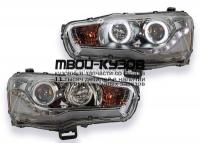 MB358-B9WCW - ТЮНИНГ-ФАРЫ (КОМПЛЕКТ) (EAGLE EYES) Mitsubishi Lancer 10 (2007-)
