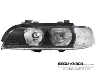 ФАРА ЛЕВАЯ СТОРОНА (DEPO) ПОД КОРРЕКТОР УКАЗАТЕЛЬ ПОВОРОТА БЕЛ для BMW E39 (11.1995 - 2003)